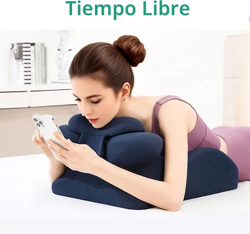 Vista 4 de MOONYOOY Almohada ergonómica de cuña de espuma viscoelástica, soporte de cuña de cama inclinada de 27°, soporte de cintura para cuello, refux ácido