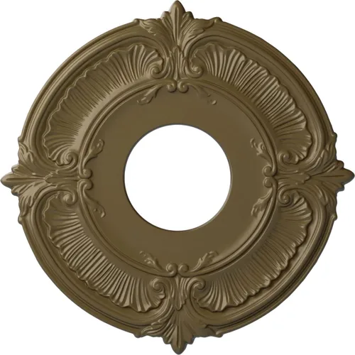 Vista 43 de Ekena Millwork CM12ATCGS Medallón de Techo Attica (Se Adapta a Doseles de hasta 3 1/2"), Pátina Verde Cobre Pintada a Mano