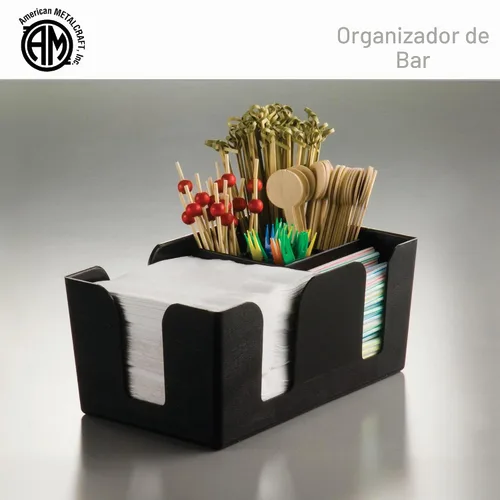 Vista 5 de American metalcraft BAR6 organizador plástico, color negro.