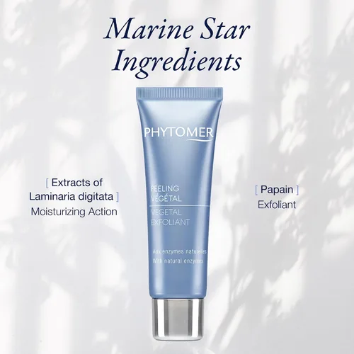 Vista 4 de PHYTOMER Exfoliante facial suave vegetal con enzima natural Limpia, elimina impurezas, refina la textura de la piel Ingredientes seguros