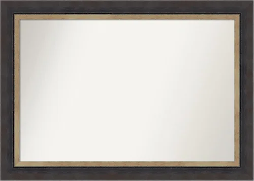 Vista 239 de Amanti Art Espejo personalizado, espejo de baño negro Astor, espejo de pared o espejo de tocador de baño sobre el fregadero (25 x 25 pulgadas)