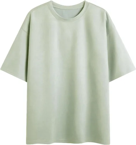 Vista 4 de Camiseta para hombre, talla grande, cuello redondo, manga corta, para gimnasio, entrenamiento, atlética, verano, trabajo, camisa de franela