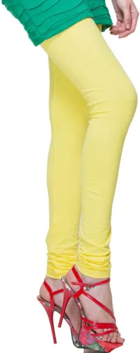 Vista 51 de ladyline Leggings Churidar elásticos de algodón para mujer Extra largos de longitud completa de cintura alta Talla regular y grande Pantalones