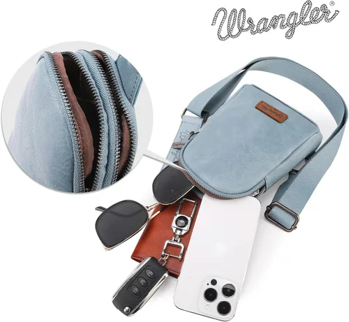 Vista 7 de Wrangler Crossbody Sling Bag for Women with Strap