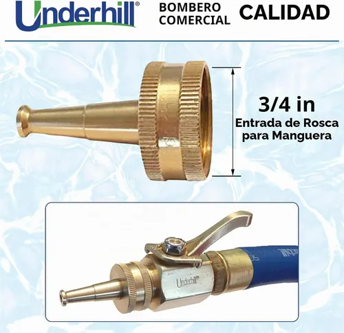 Vista 3 de Underhill PowerBlast Super Sweeper - Boquilla de manguera de agua de jardín de 2 pulgadas, pulverizador, chorro, 7 GPM 80 PSI, entrada de rosca