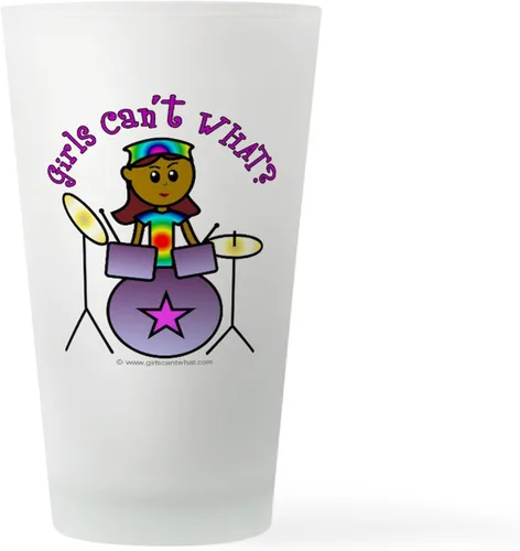 Vista 6 de CafePress Drummer - Vaso de cerveza para beber, 16 onzas Clear - Cerveza de batería