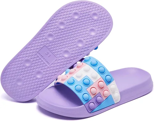 Vista 7 de Engtoy Kid Boys Girls Slides Sandals For Kid Unisex Child Slippers Lightweight Non-slip Open Toe Comfy Shower Beach Funny Slide Sandals