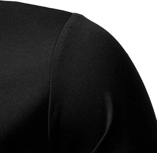 Vista 4 de Camisa de vestir para hombre, empalme elástico sin arrugas, manga larga, con botones, para playa