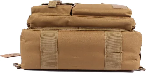 Vista 8 de GES Maletín táctico, 15.6 pulgadas para hombre, maletín militar para hombres, caqui