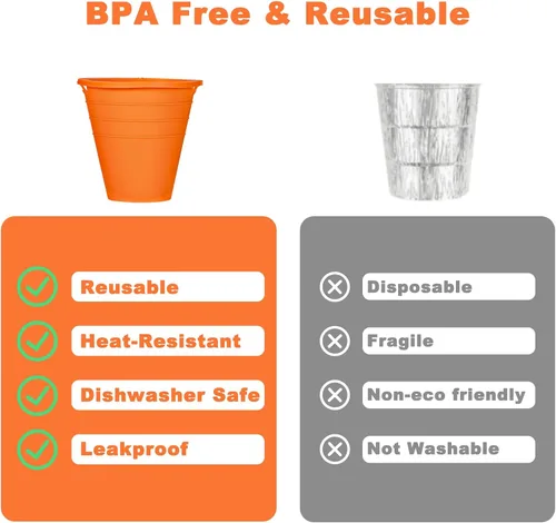 Vista 3 de 2 piezas de forros reutilizables de silicona para cubo de grasa Compatible con Traeger/Pit Boss ect/Oklahoma Joe' /Forro para bandeja de goteo