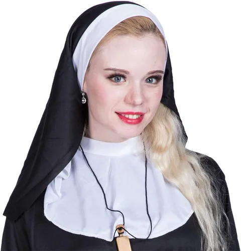 Vista 5 de EraSpooky Vestido de disfraz de monja para mujer