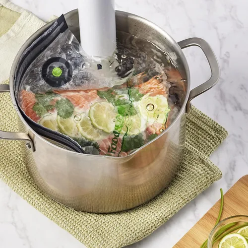 Vista 10 de FoodSaver® Bolsas reutilizables con cremallera al vacío de un galón