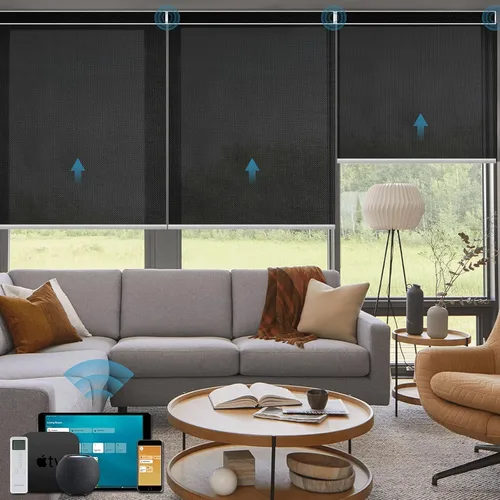 Vista 35 de Cortinas enrollables inteligentes de filtrado de luz motorizadas compatibles con HomeKit, persianas inteligentes para ventanas con 1% de apertura