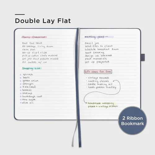 Vista 3 de ⩓ Per Se Cuaderno de Diario con Líneas (3 Paquetes), 160 Páginas Papel Grueso 100GSM, A5 Tapa Dura Cuadernos con Rayas Universitarias para Escribir