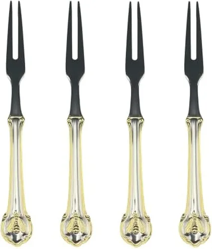 Vista 2 de Wallace Napoleon Bee Gold Accent - Juego de 12 palillos de acero inoxidable 18/10