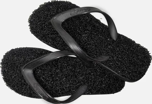Vista 4 de CLEANUP Chanclas Hombres Negro Clásico Plano Exfoliante, Masaje y Relajante Sandalias de tanga cómodas y ligeras Fibras 100% veganas reciclables