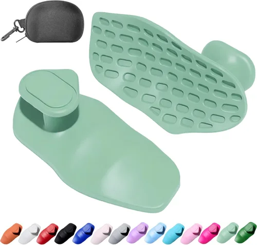 Vista 21 de Agarres de silicona para levantamiento de pesas, guantes de entrenamiento alternativos para hombres, agarre antideslizante para entrenamiento