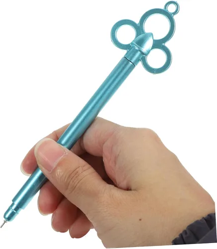 Vista 2 de 12 bolígrafos de gel con forma de llave vintage, punta fina, bolígrafos de escritura suave para estudiantes, oficina, toma de notas, estilos mixtos