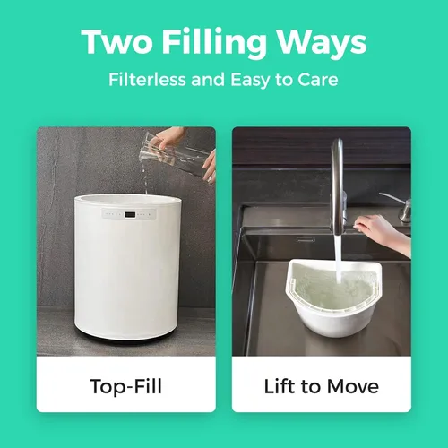 Vista 7 de Humidificadores para Habitación Grande, Y&O 10L (2.64Gal) Humidificador de Vapor para Toda la Casa para Plantas, Diseño Sin Filtro, Apagado