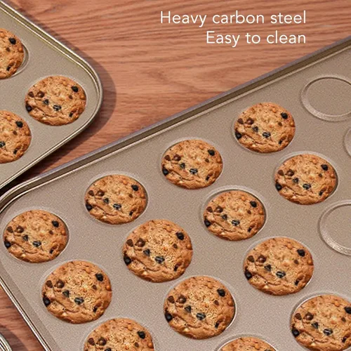 Vista 6 de Zerodis Molde superior para magdalenas, revestimiento antiadherente que libera fácilmente muffins, resistente a altas temperaturas, bandeja