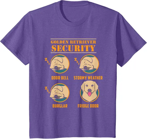 Vista 56 de Camisa Golden Retriever de seguridad Golden Retriever para perro divertido, Negro, S