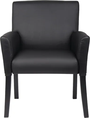 Vista 5 de Boss Office Products Executive Box - Silla con brazo con acabado de caoba en color negro