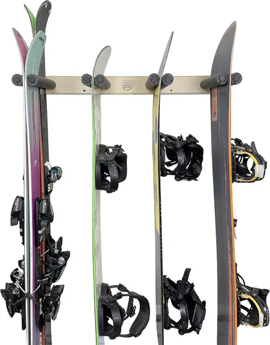 Vista 3 de Pro Board Racks Estante de almacenamiento montado en la pared para snowboard (capacidad para 4 tablas)