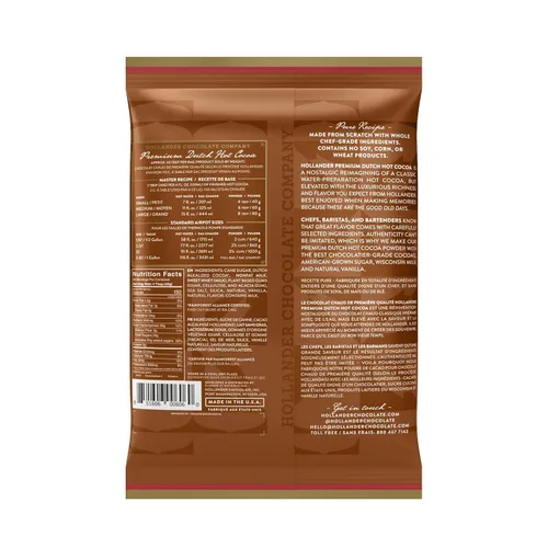 Vista 2 de Cacao caliente holandés de Hollander Chocolate Co. Sabor nostálgico rico y cremoso Bolsa a granel de 2.5 libras Nostalgic Rich & Creamy