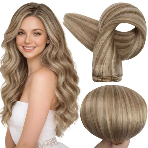 Vista 24 de Full Shine Extensiones de trama de cabello humano, cabello natural negro brillante, para mujeres, 1.76 oz (50 g), 10 pulgadas (25.4 cm), cabello