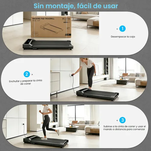 Vista 7 de Walking Pad Treadmill for Home - Under Desk Walk Pads with Remote Control Mini Running Portable Electric Machine Adjustable Slim Compact with