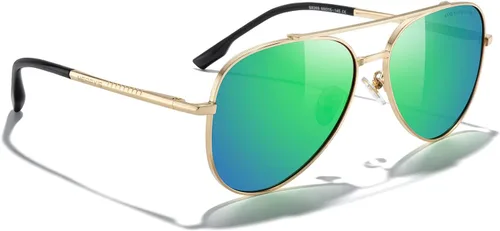 Vista 5 de MERRY'S Gafas de sol clásicas de aviador espejadas para hombres y mujeres, polarizadas, para conducir, pescar, hombres