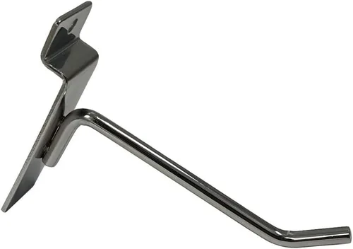 Vista 3 de 4" Slatwall Hooks,Chrome,Hanger Display,Display Panel Hooks Wire Metal 24 Pc Set