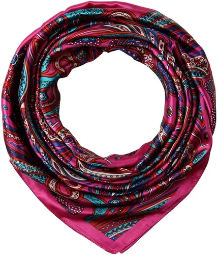 Vista 115 de corciova - Bufanda cuadrada grande para mujer, diadema sedosa para cabello rizado, lazo para dormir por la noche, bandana a la moda, 35 x 35