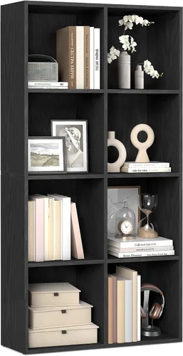 Vista 14 de VASAGLE Custos Collection - Estantería para libros tipo cubo con 4 compartimentos, 9.4 x 26 x 26 pulgadas, estantería de almacenamiento para sala