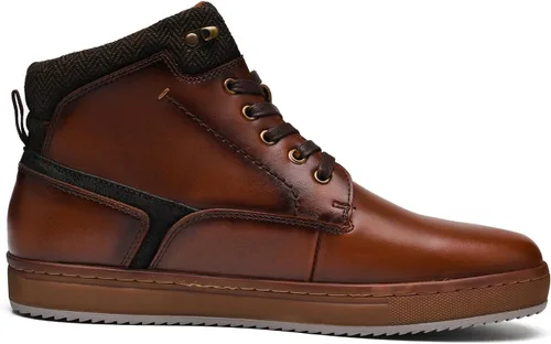 Vista 3 de Tenis casuales para hombre, tenis de cuero ligero para caminar al aire libre