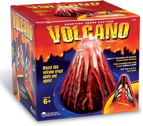 Vista 3 de Recursos de Aprendizaje Erupción Modelo de Volcán de Sección Transversal