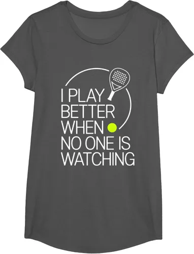 Vista 33 de Camiseta de tenis de pádel I Play Better When No One is Watching