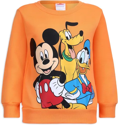 Vista 2 de Disney Mickey Mouse - Conjunto de sudadera y pantalón deportivo para niños pequeños y niños pequeños, azul o rojonegro o naranjaazul marino