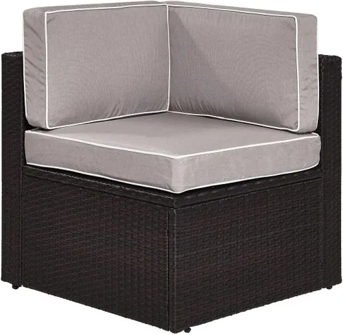 Vista 12 de Crosley Furniture Palm Harbor - Silla seccional para exteriores sin brazos, sillas de mimbre para patio, porche, terraza, patio trasero