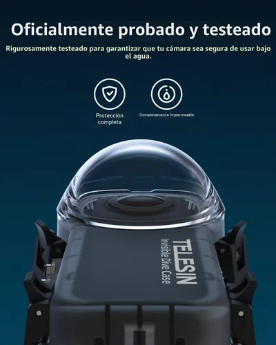 Vista 6 de TELESIN Insta 360 X4 - Funda de buceo invisible, 50m / 164 ft/164 pies, impermeable, carcasa protectora para buceo subacuático, carcasa para Insta