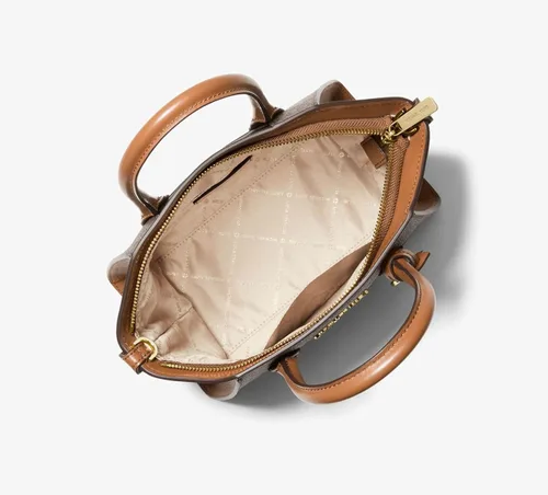 Vista 3 de Michael Kors Avril - Bolso pequeño con cremallera superior color marrón Marrón