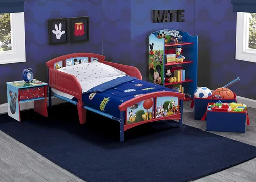 Vista 4 de Delta Children Camas de plástico para niños pequeños, Disney Mickey Mouse y Toy Story 4