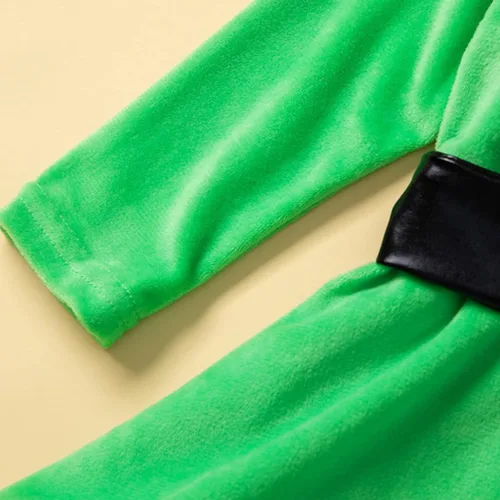 Vista 2 de Traje de fiesta de Navidad para bebés y niñas conjunto de 2 unidades sin espalda línea A vestido de niña