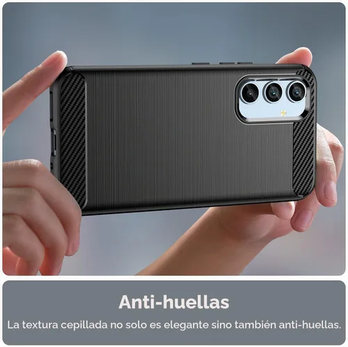 Vista 6 de Osophter Funda para Samsung Galaxy A54 5G, Samsung A54 5G Funda de absorción de golpes Flexible TPU Caucho Protector de teléfono celular (negro)