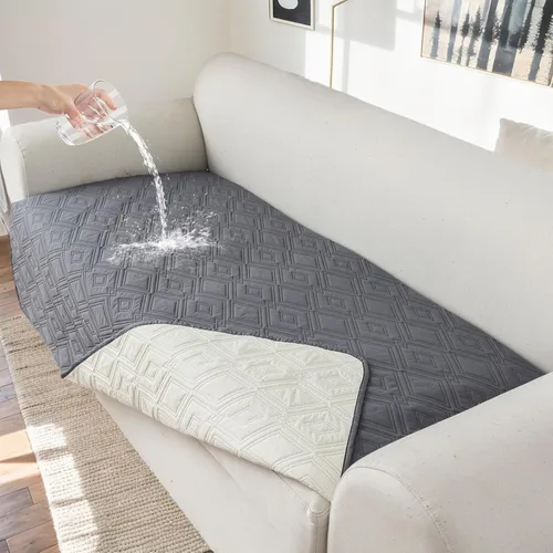 Vista 11 de Genina Juego de 2 Fundas de Reposabrazos para Sofá 100% Impermeables, Fundas para Reposabrazos de Sofá, Sillón, Protectores Antideslizantes
