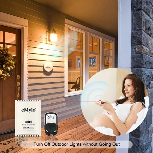 Vista 6 de eMylo DC 12V 2CH RF Relé inteligente Control remoto inalámbrico interruptor de luz puerta de garaje Abridor remoto 433Mhz transmisor con receptor
