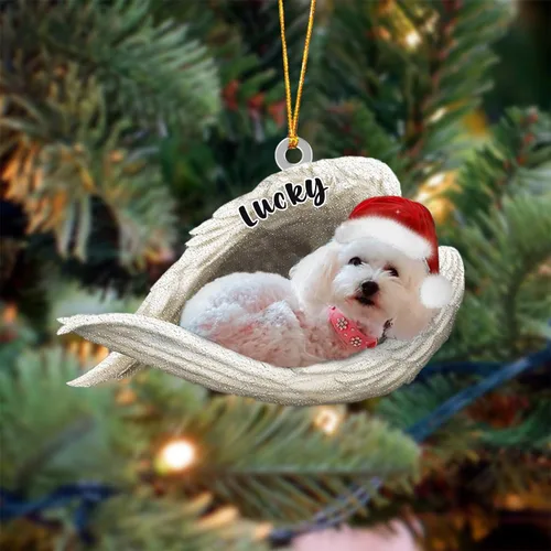 Vista 59 de Ángel durmiente de Afghan Hound para Navidad, adorno personalizado con el nombre del perro, adorno de Navidad personalizado para amantes de perros