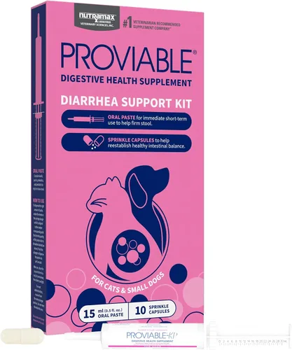 Vista 14 de Nutramax Proviable Probióticos para Perros, Kit de Apoyo para la Diarrea, Suplemento para la Salud Digestiva con Múltiples Cepas de Bacterias, Más