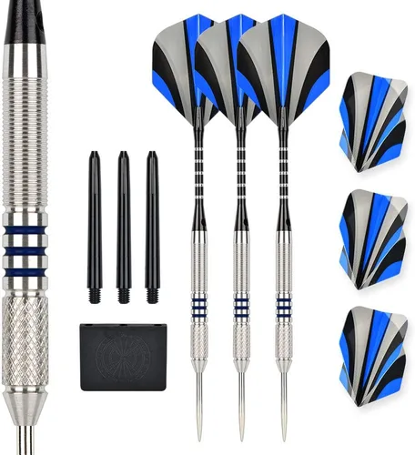 Vista 9 de 24g 90% Tungsten Professional Steel Tip Darts Set Point Protector