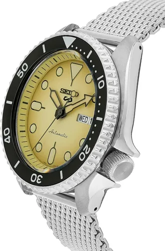 Vista 2 de SEIKO Reloj automático para hombre con correa de acero inoxidable plateado modelo SRPD67K1 Blanco apagado Pulsera
